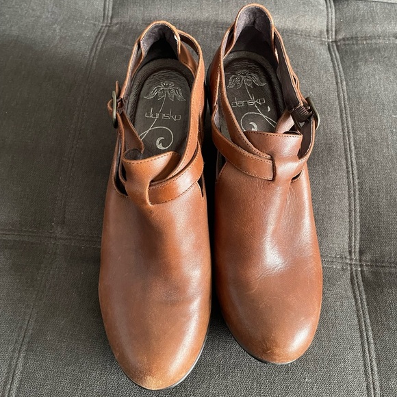 Dansko wedge heels conjac studded leather women’s size 39 - Picture 3 of 9